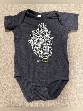 Well Loved" Anatomical Heart Baby Outfit